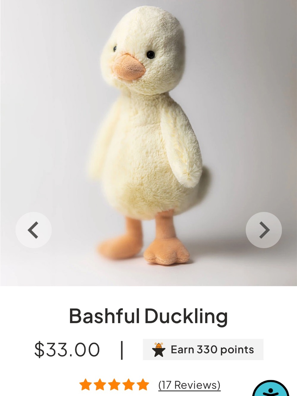 Jellycat Bashful Duckling Plush - brand new with tags (sold out retired)
